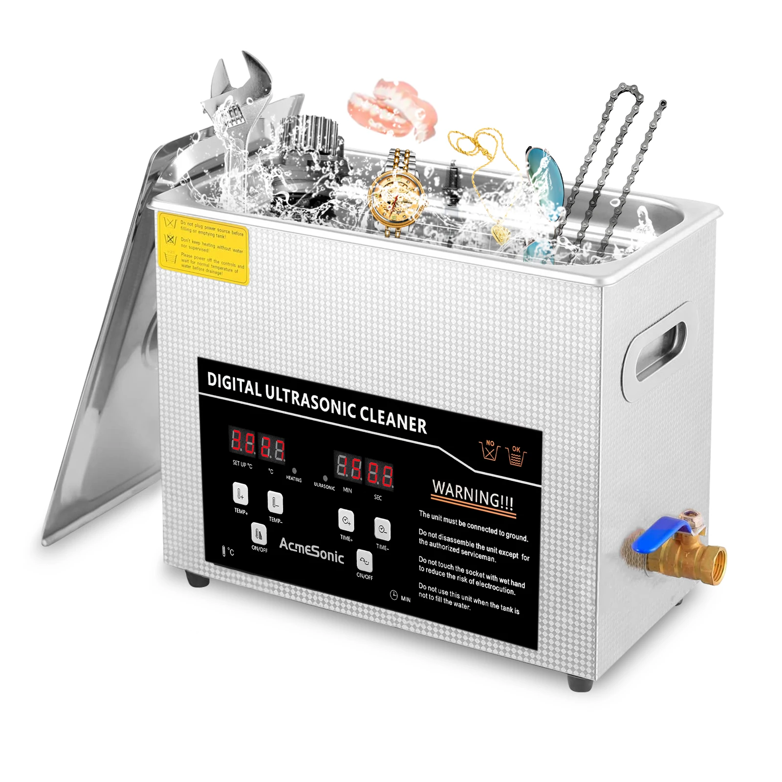 Фото ACMESONIC Manufactory 40 кГц 180 Вт Erupe Популярный ультразвуковой очиститель C630 6L №1