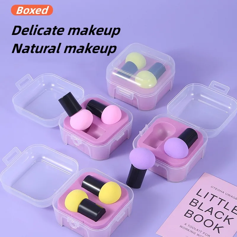 

2Pcs Mushroom Head Cosmetic Puff Foundation Makeup Sponge Powder Puff Smooth Sponge Multi- Function Dry & Wet Beauty Makeup Tool