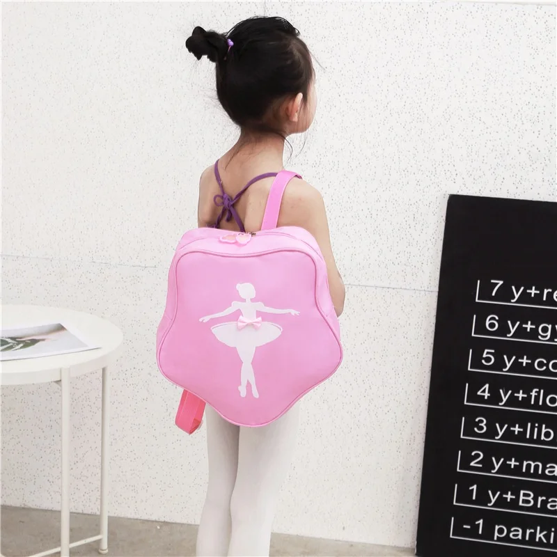 Girls Cute Sweet Princess Pentagon Dance Bags New Children Fashion Dance Storage BackpackS Latin Ballet SchoolBag All-match Hot