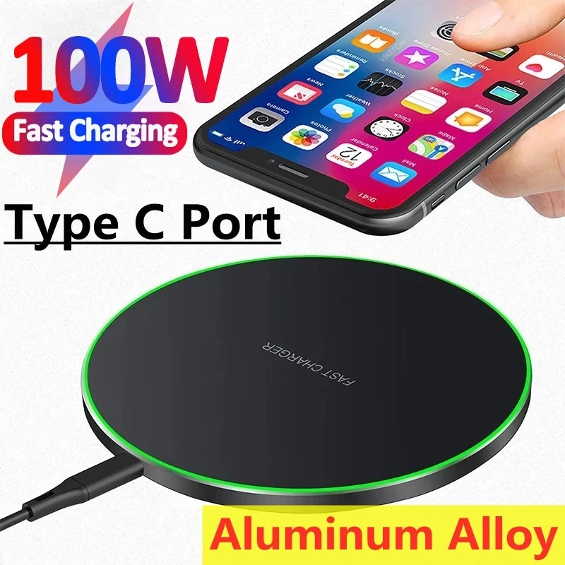 100W Wireless Charger Pad for iPhone 14 13 12 11 Pro Max Induction Fast Wireless Charging Station for Samsung Xiaomi Qi Chargers