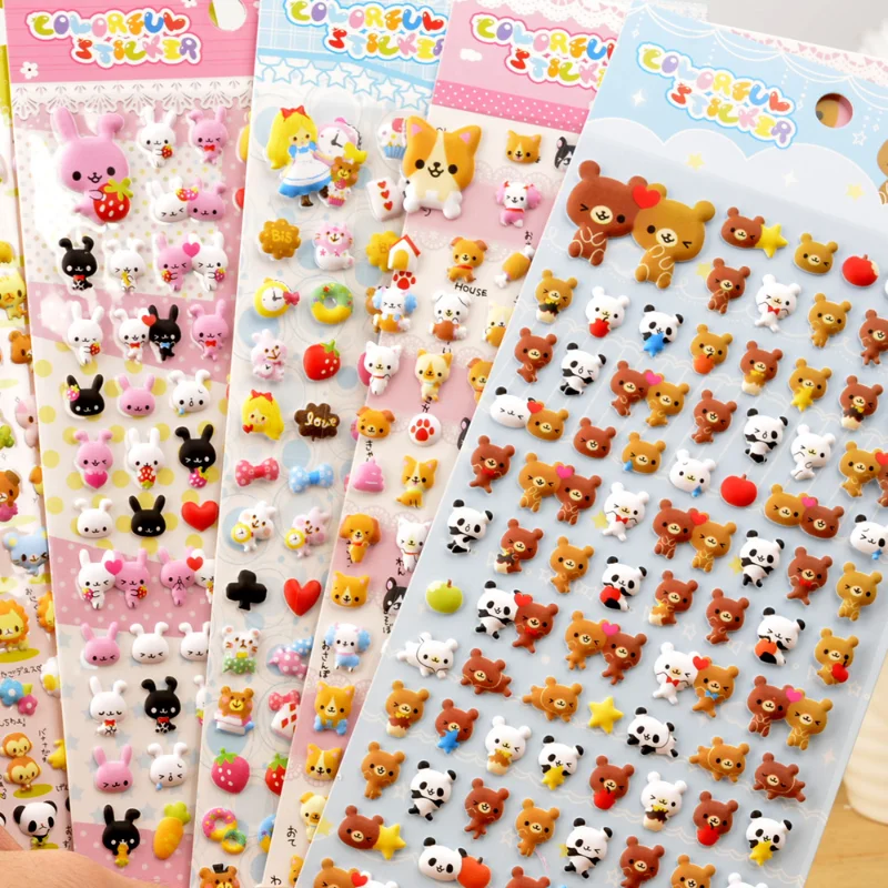

DIY Cute Stickers Scrapbooking Cartoon Animal Foam 3D Bubble Stickers Stationery Sticker for Kids Diary Album Stick Label Gift