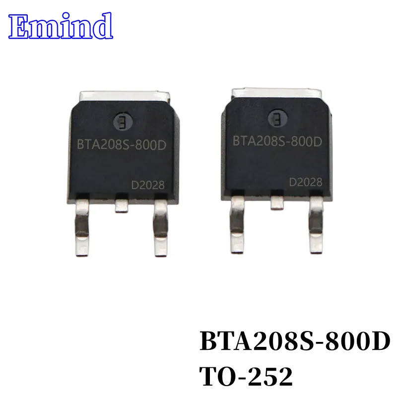 

50/100/200/500/1000Pcs BTA208S-800D Triac 8A/800V TO-252 BTA208S SMD Thyristor Large Chip