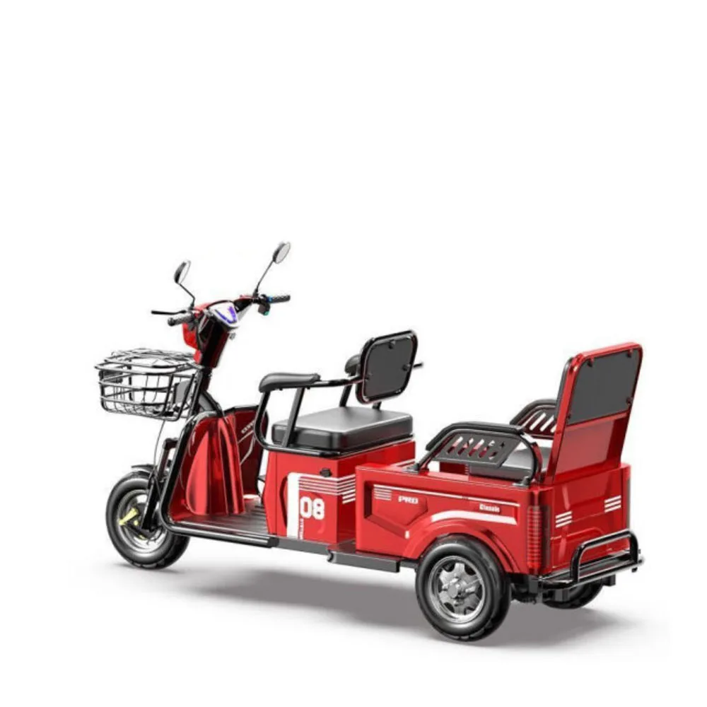 Электрический трехколесный велосипед 600 Вт 48 В 12 Ач диапазон 80 км для пожилых