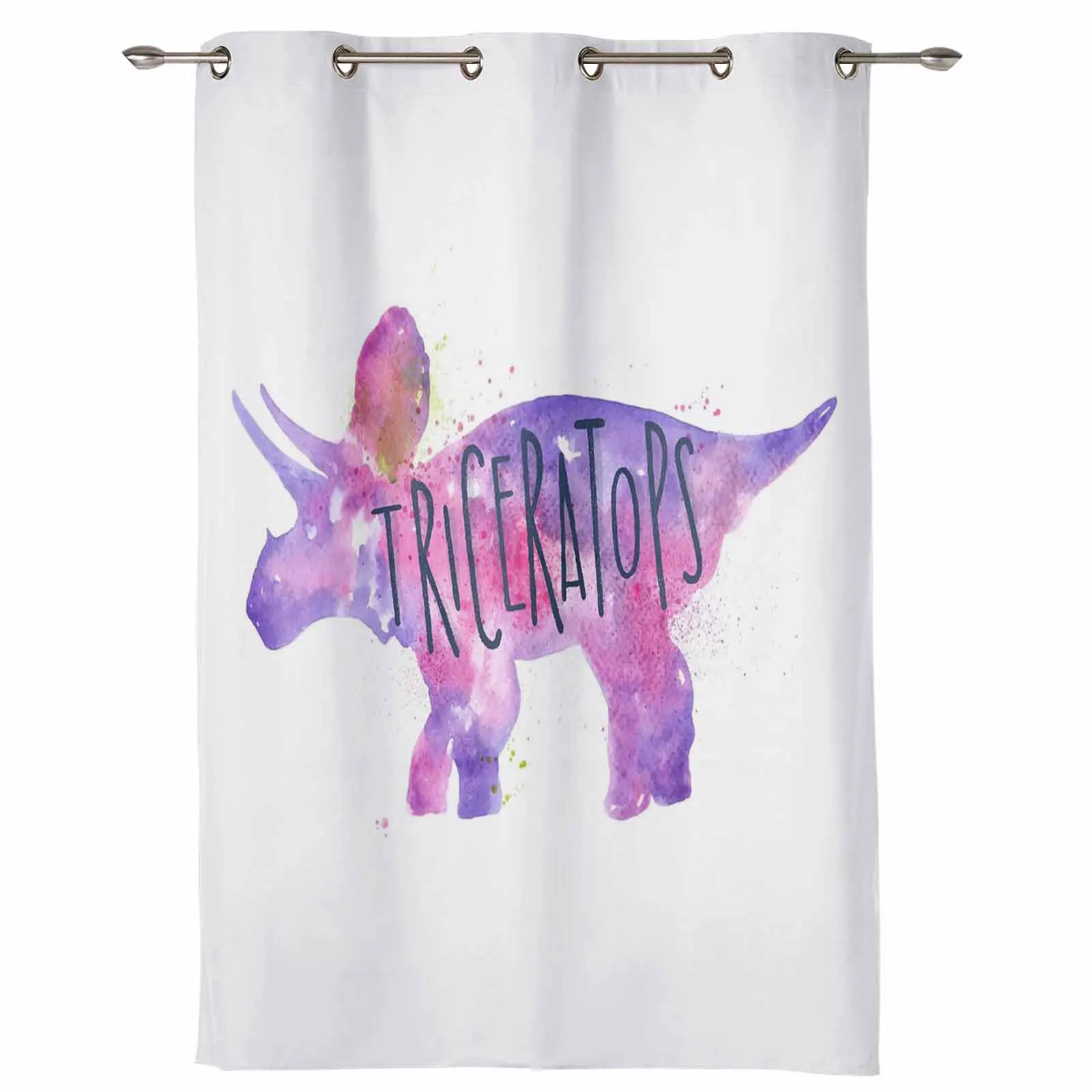 Акварельные занавески с динозавром оконные шторы для спальни домашний декор