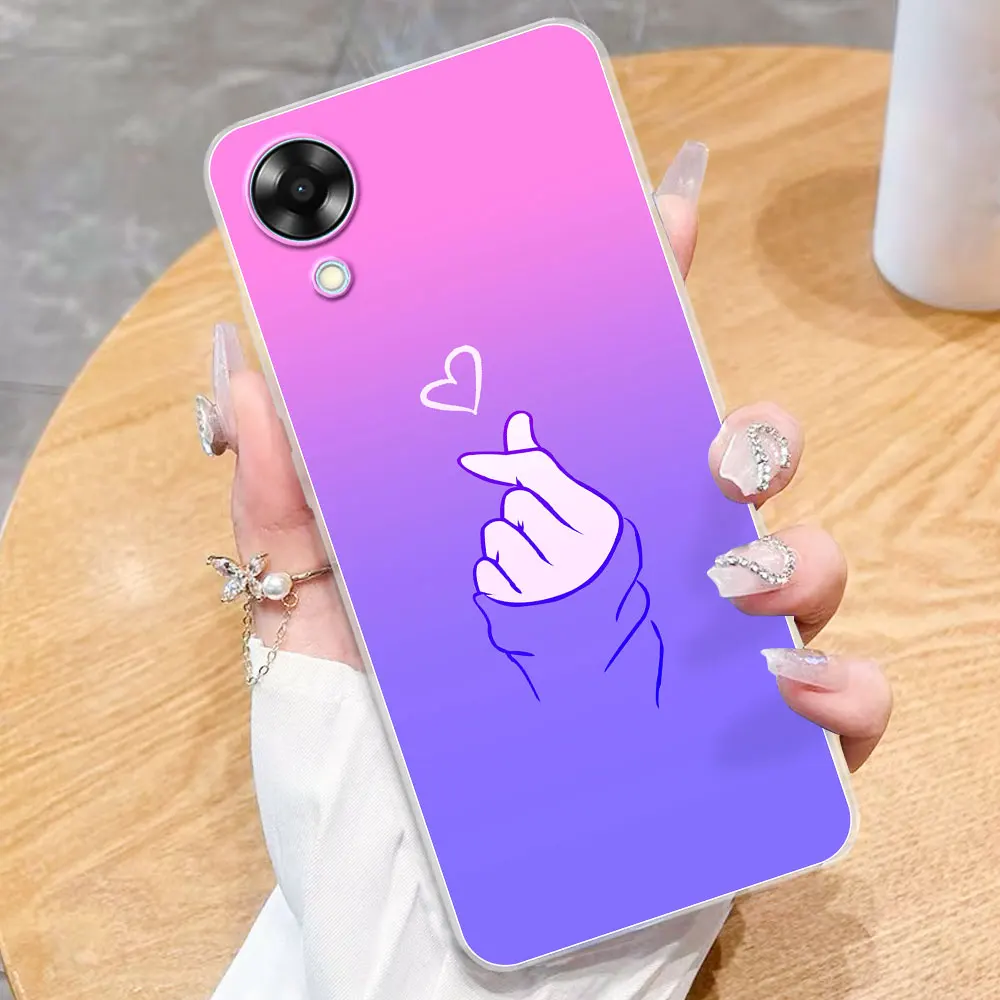 Прозрачный Модный чехол-бампер для OPPO A17K 6 56 дюйма