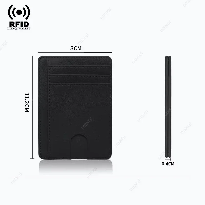 Мужской Ультратонкий Кошелек Из Углеродного Волокна RFID-блокировка Держатель Для