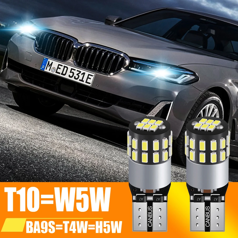 

2x T10 W5W 194 Ba9s Signal Lamp Led T4W H6W For Car Roof lights Mirror lights License Plate Lights 6000K White ba9s Led 12V 24v
