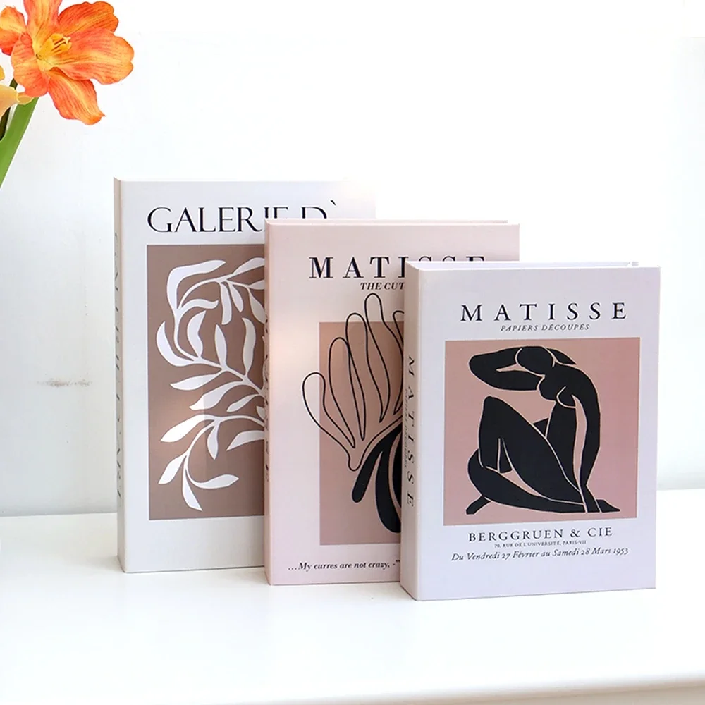 Декоративные поддельные книги, бумага, набор из 3 штук