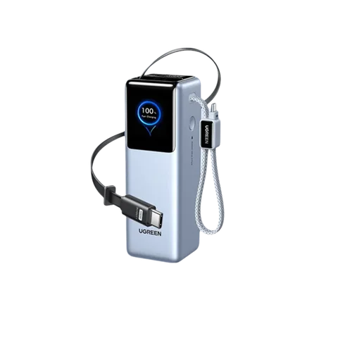 UGREEN Nexode 200 Вт Power Bank 25000 мАч Выдвижной кабель 100 Вт Макс. 4 порта Портативное зарядное устройство для Xiaomi 90 Вт HyperCharge для ноутбука