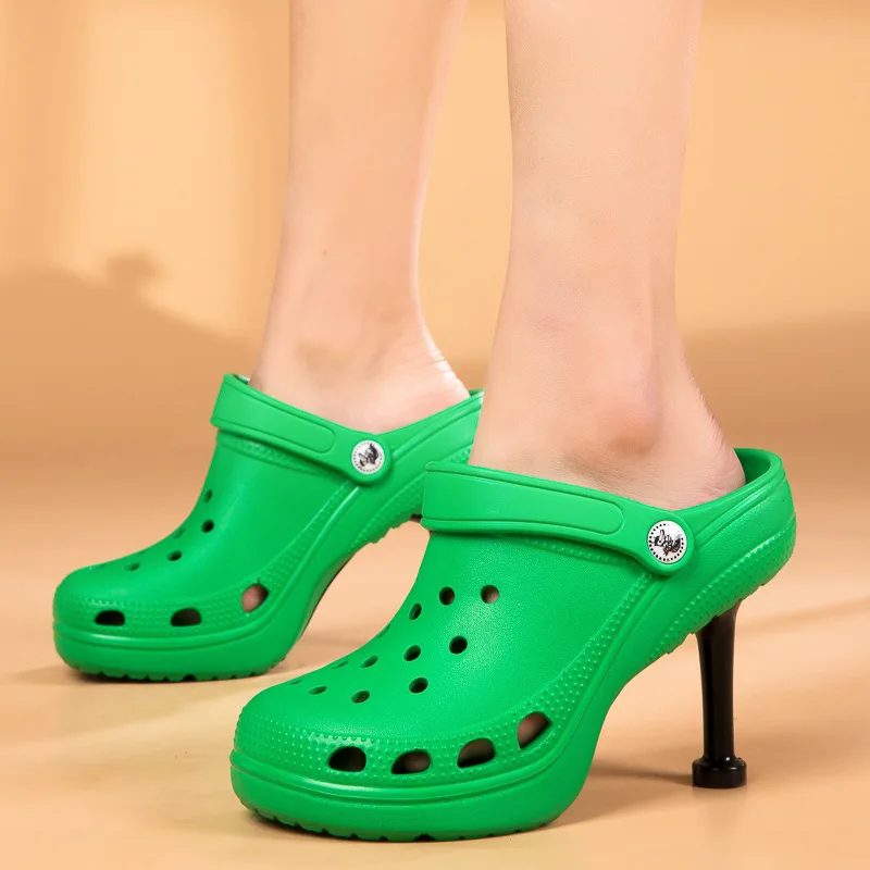 

Zapatos Mujer Antique summer 2022 Women Shoes Fashion Women's Flip Flop Pantoufle Slipper Female Woman Pump Green High Heels