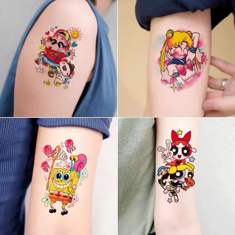 16 шт./лот временные тату-наклейки японская красивая девушка Лолита тату паста