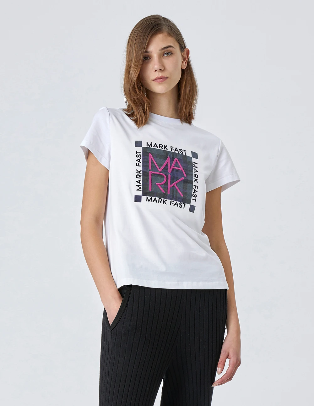 

MARKFAST New Letter Printed Magic Cube t shirt Women Tops Casual Summer Short Sleeve O-Neck Female T-Shirts for Women Clothing