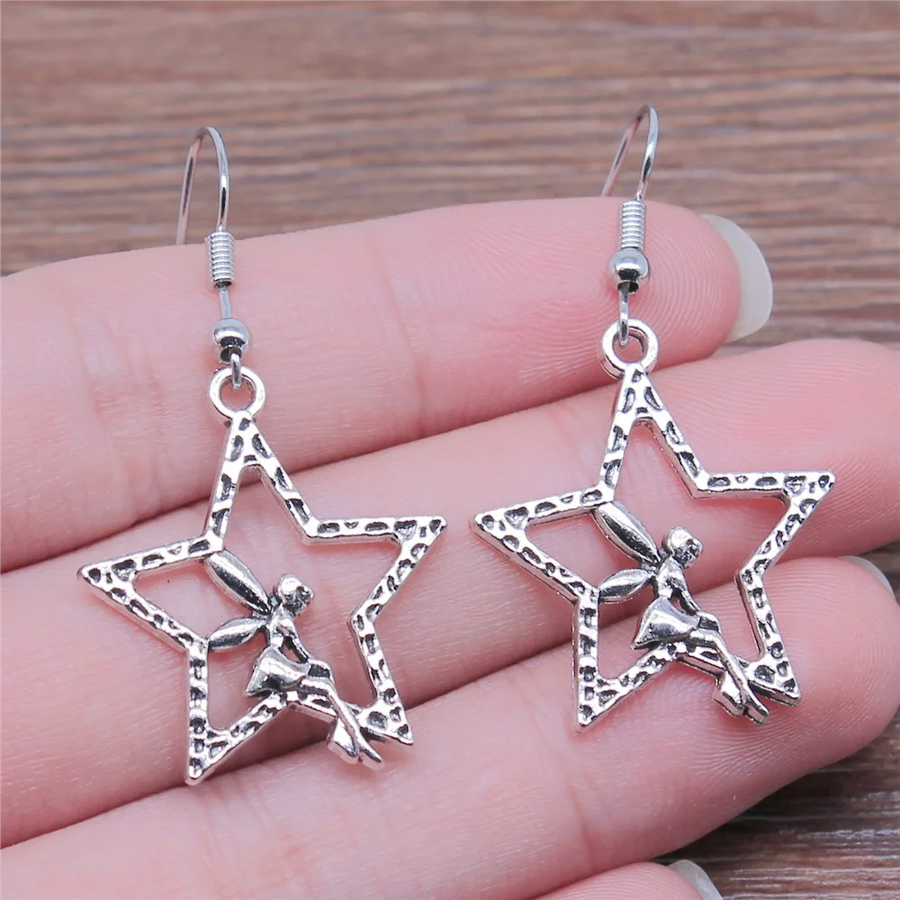 

Серьги-подвески в виде ангела, 2 цвета