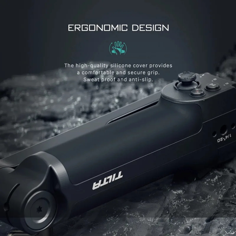 Фото Легкая задняя рукоятка управления TILTA TGA-LRH для DJI Ronin RS2 RS3 RS4 PRO RS5 с креплением Cold Shoe и резьбой 1/4