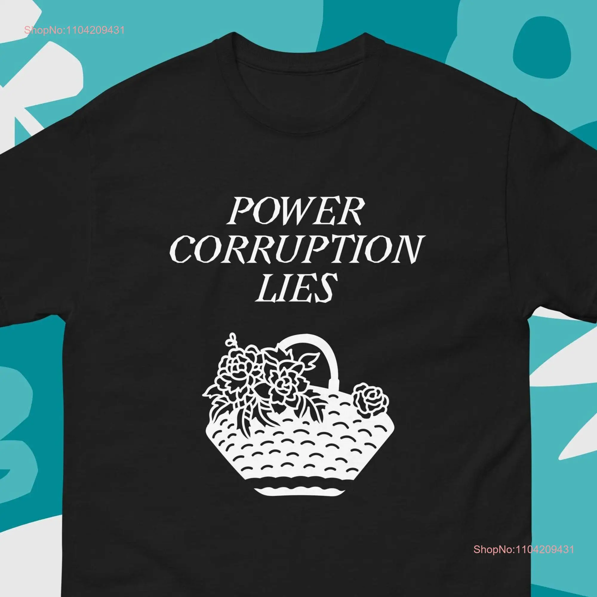 Футболка New Order Power Corruption Lies Удобные длинные или короткие рукава