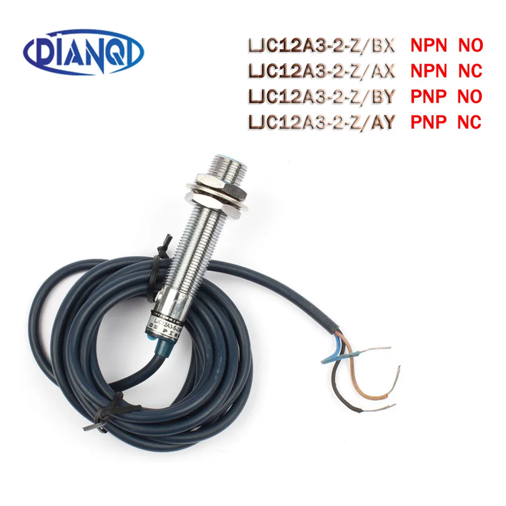 Цилиндрический емкостный датчик приближения, 12 мм, переключатель, расстояние обнаружения 5 мм, 3 провода