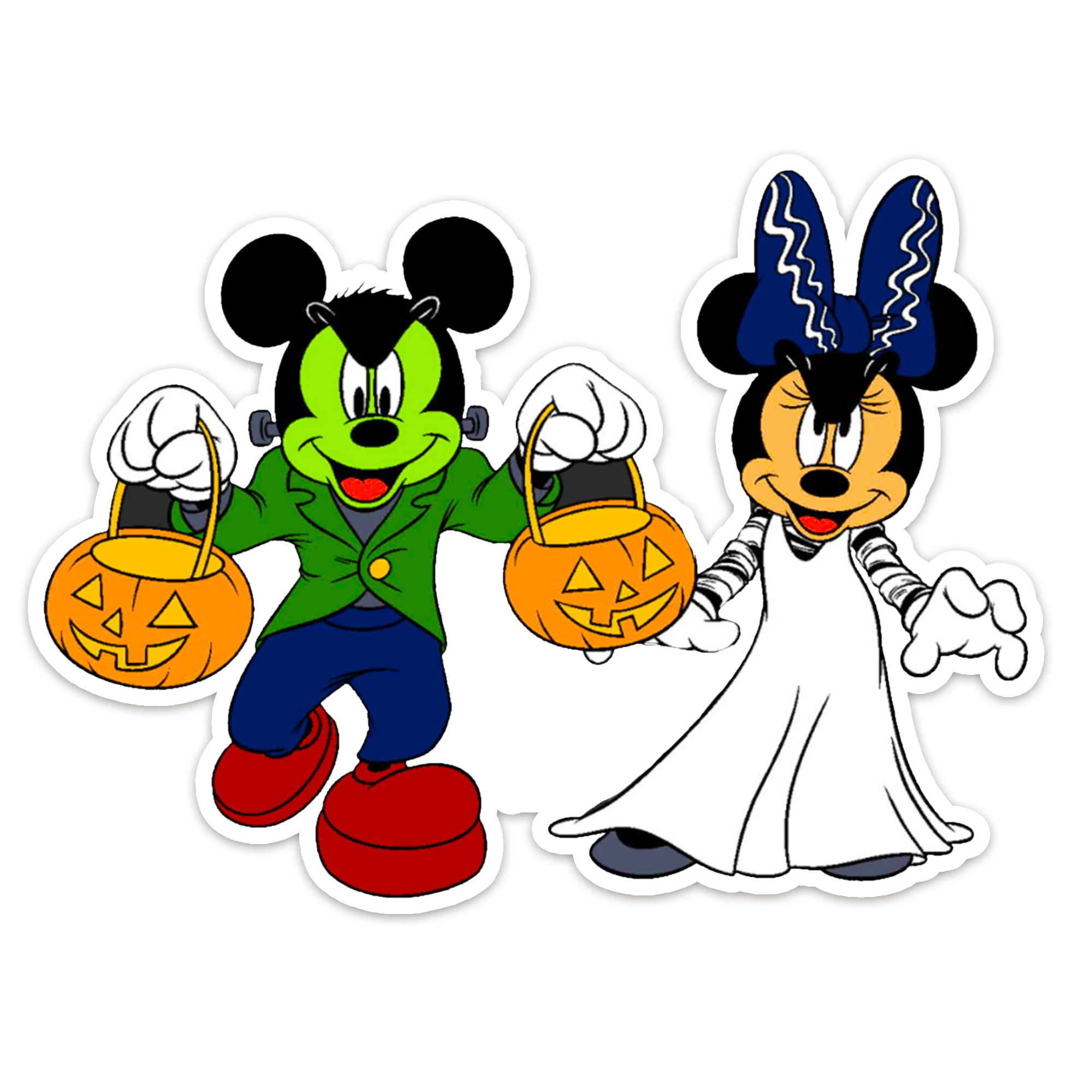 Дисней Хэллоуин Микки Минни 5шт / лот Планарная смола Флэтбэк Ремесла Поставки Кабошон Альбом для вырезания / Сделай сам Бантоматериал Акриловый.