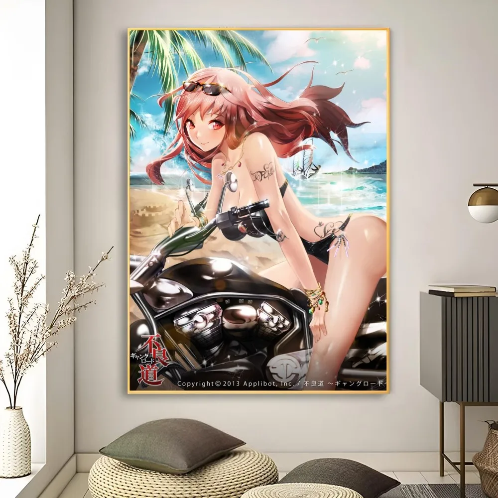 F-Furyou Michi Gang плакат с изображением дороги плакаты Наклейки художественные