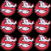 10pcs ghostbusters patch iron on embroidery patches ghost buster badge movie patch for clothing sewing patch stickers appliques