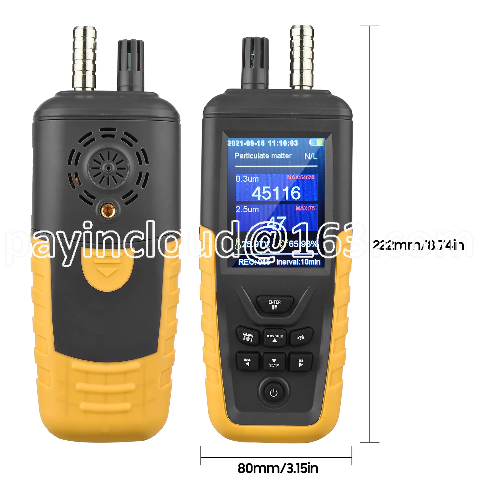 

Professional Dust Air Quality Monitoring Meter Air Analyzer TC-8100 High Sensitivity PM2.5 Detector Particle Monitor