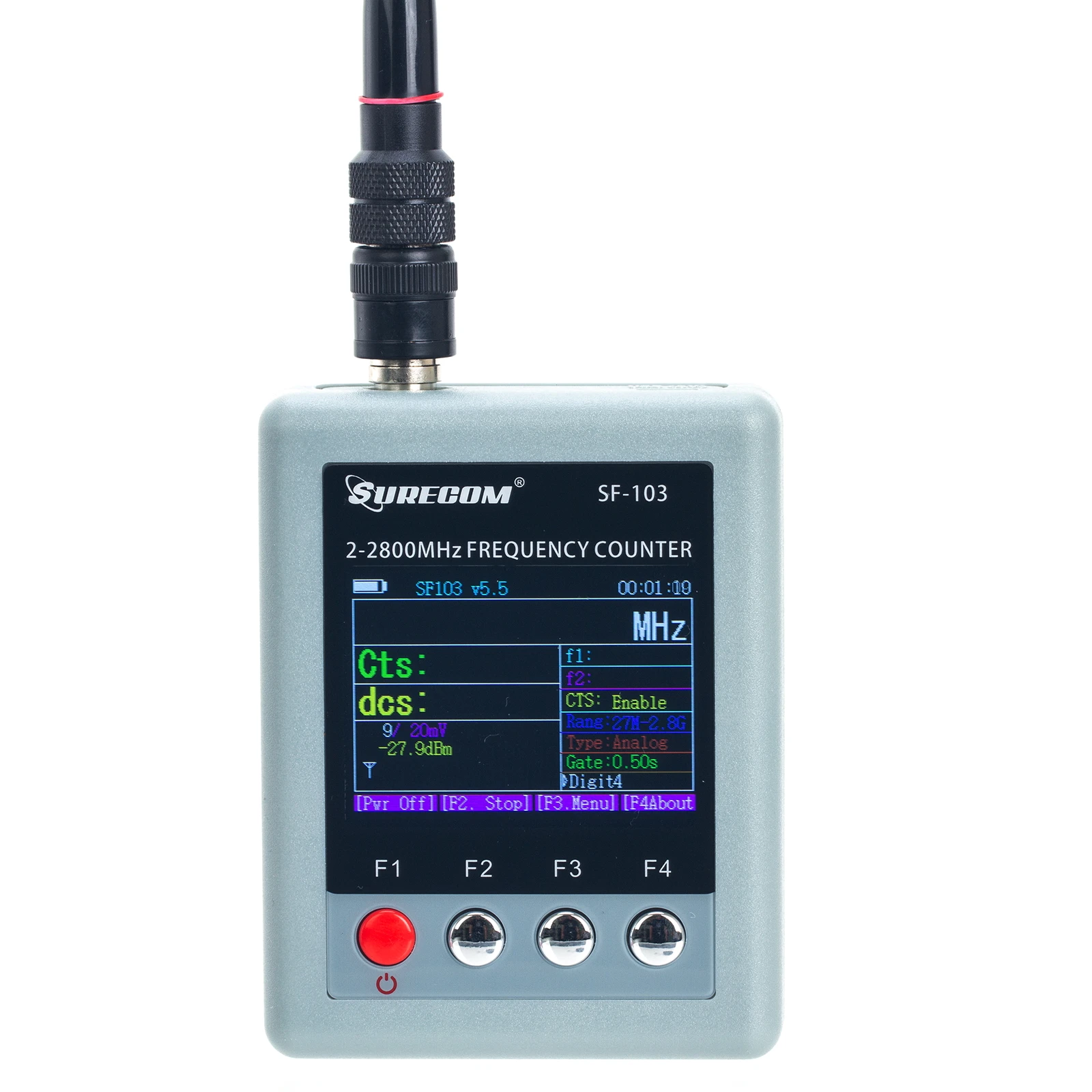 SURECOM SF-103 Portable Frequency Counter Walkie Talkie Frequency Meter 2Gen 2MHz~2.8GHz SF103 For DMR & Analog Two Way Radio