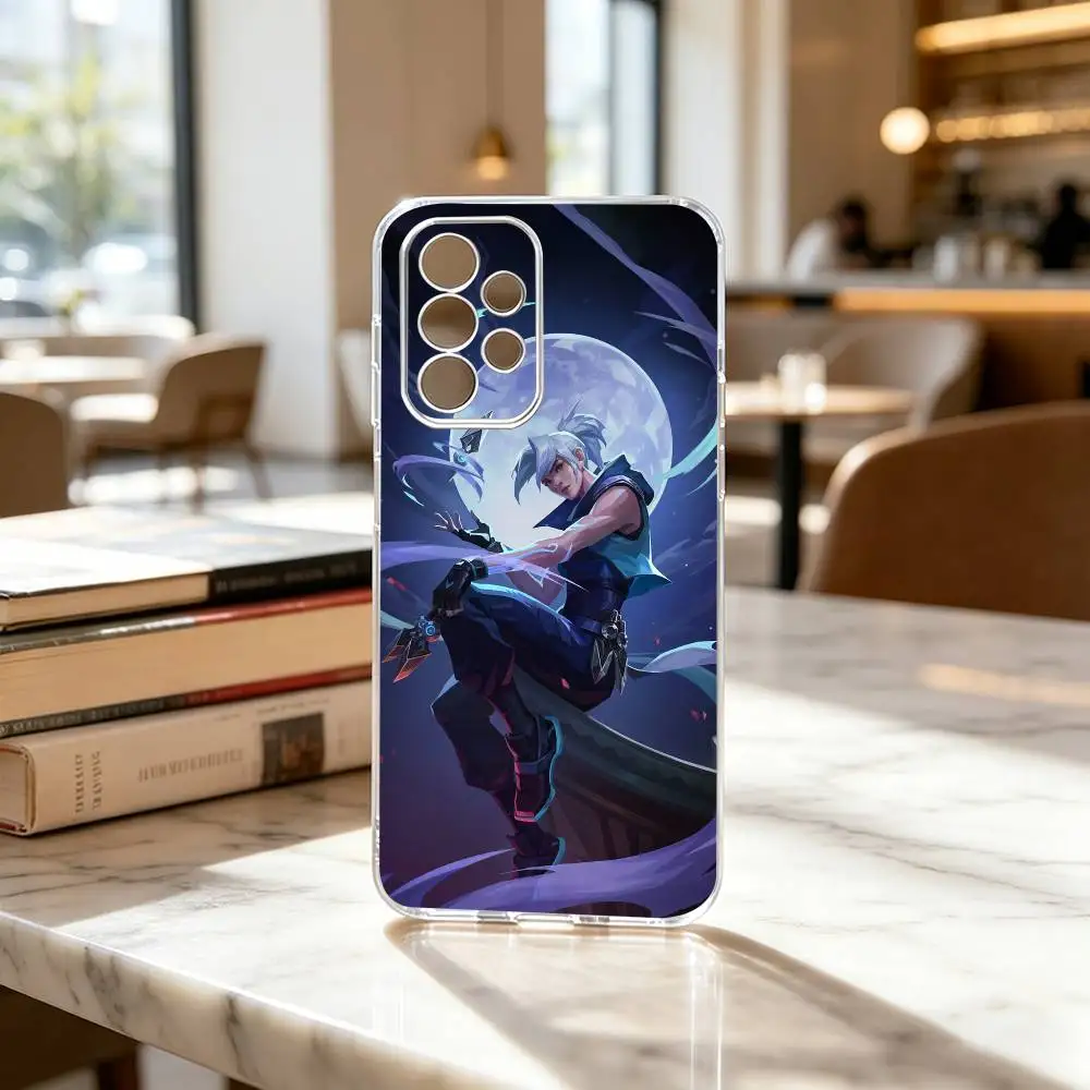 Фото Прозрачный чехол V-alorant J-Jett Game для телефонов Samsung S25, S24, S21, S22, S23, S30, Ultra, S20, Plus, Fe №3
