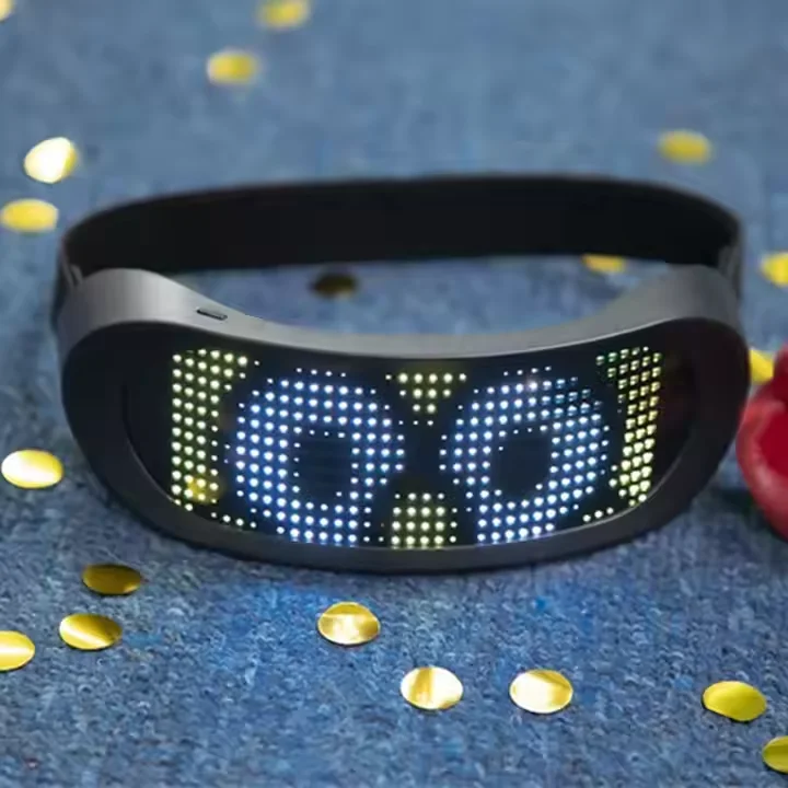 

Программируемые светодиодные очки, персонализированные светящиеся очки с управлением через приложение, дисплей текста и анимации своими руками, синхронизация музыки для вечеринок Rave