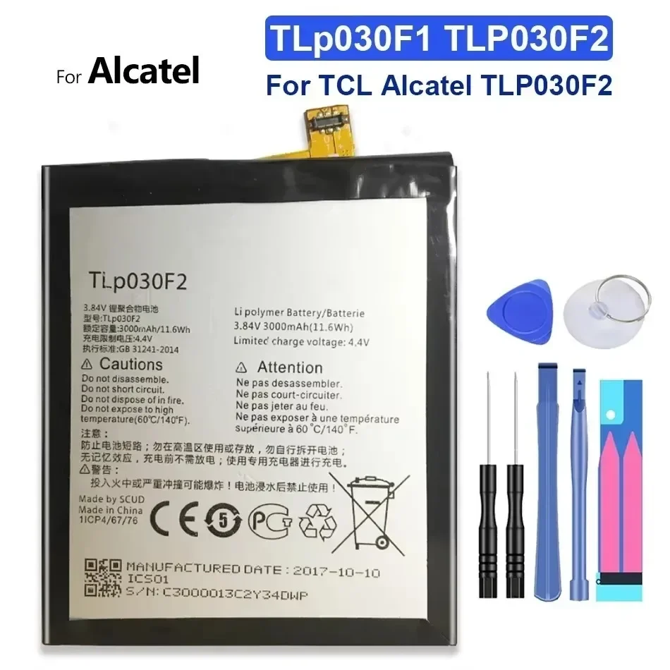 Battery For Alcatel One Touch Idol 4S OT-6070 OT-6070K OT-6070O OT-6070Y 3000Mah Lithium Polymer Tlp030f1 TLP030F2