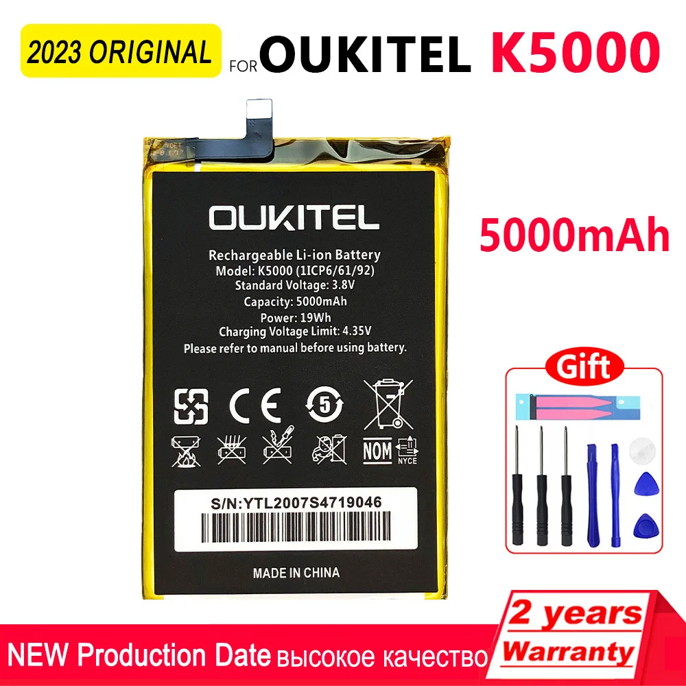 Оригинальная замена аккумулятора для Oukitel S73 WP5/K3 Plus/K6/K7/K10/K5000/K6000/K10000/K10000 Max/K10000 Pro/U16 U18 WP2 U20 Plus