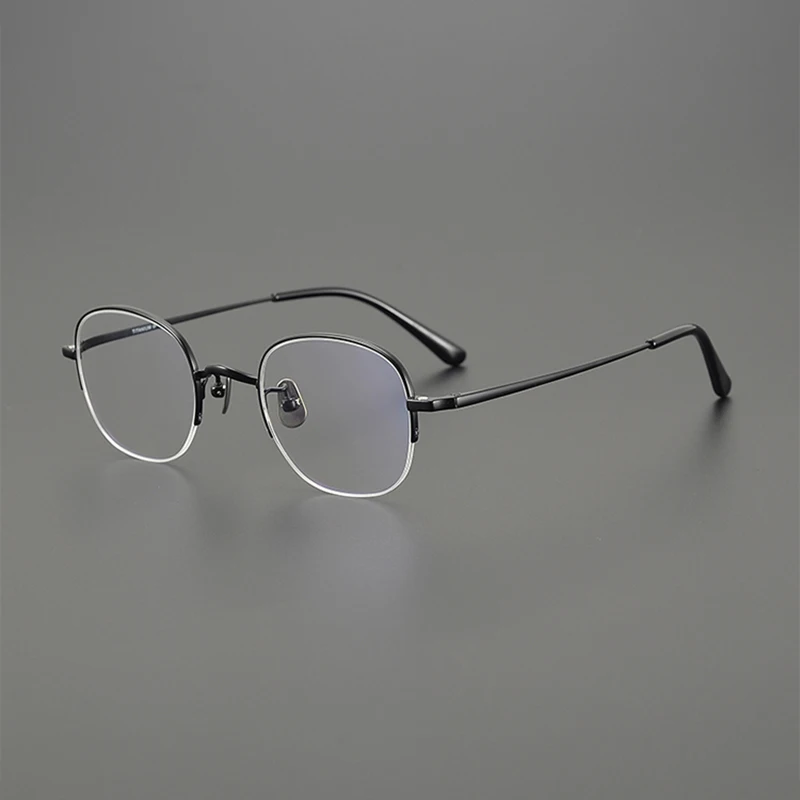 Оправа для очков Ультралегкая титановая винтажные Полуободковые Квадратные