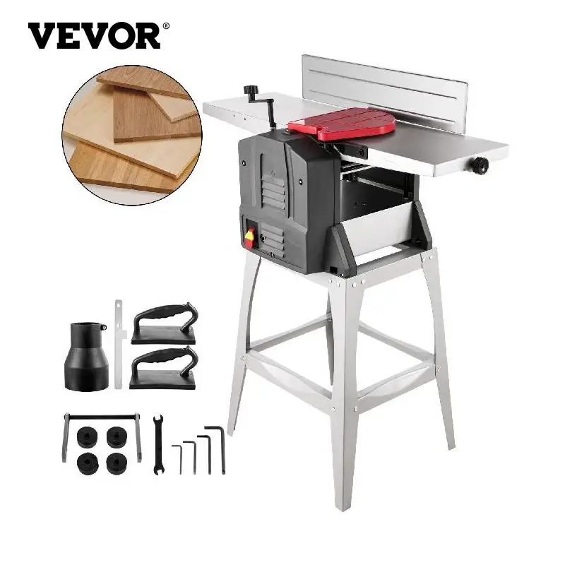 

VEVOR 8 Inch Tabletop Jointers Woodworking Benchtop 1500W Jointer Planer with Heavy Duty Stand For Wood Cutting Thickness Planer