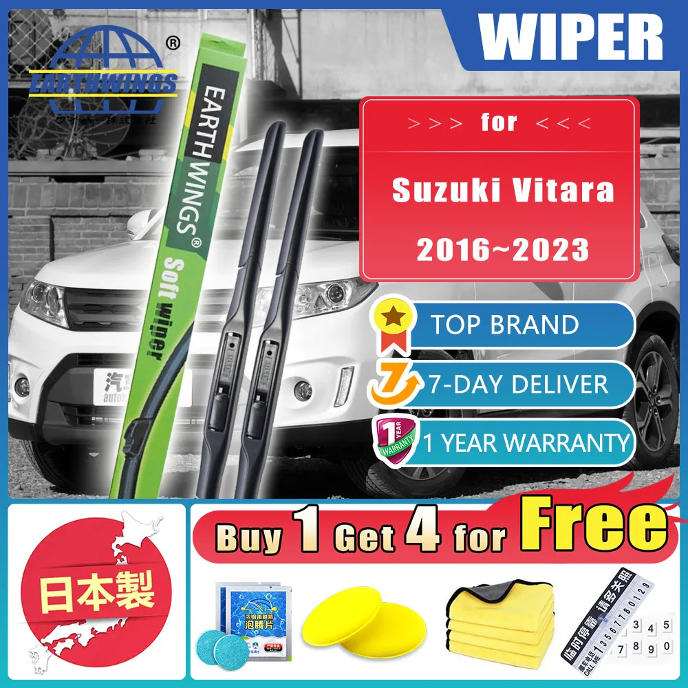 

For Suzuki Vitara 2016~2023 2017 LY Car Front Rear Windshield Wiper Blades Rubber Accessories Protective Windscreen Cleaning 2X