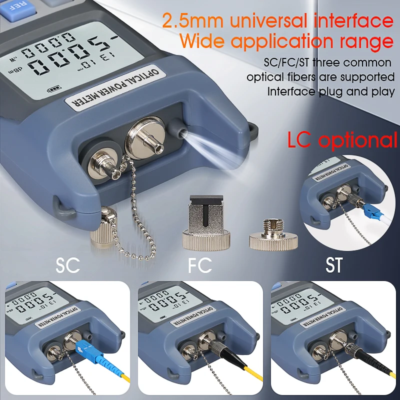 AUA-G510B Optical Power Meter+ Visual Fault Locator FTTH Optical Fiber Cable Tester(-50~+26dBm) OPM+VFL(1/10/15/20/30/50mw)