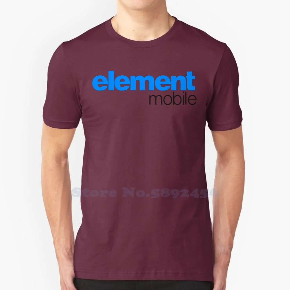 

Повседневная футболка с логотипом Element Mobile, высококачественные футболки из 100% хлопка с графическим рисунком