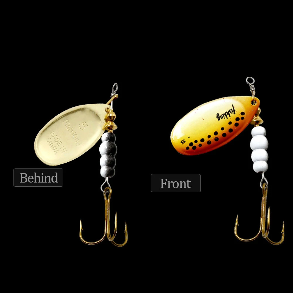 FISHKING 1pcs Spinner Blade Metal Lure 1#-5# Spinning Spoon Fishing Lure Hard Artificial Lure Spoon Copper Freshwater Hand Lure images - 6