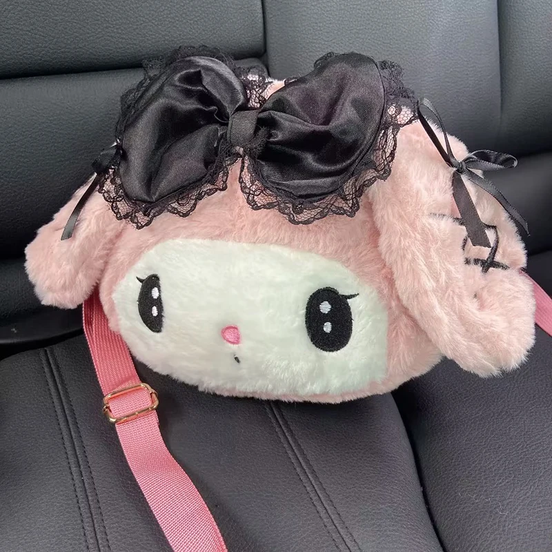 

TAKARA TOMY Cute Kuromi Plush Bag Lovely Girly Messenger Bag Lolita Shoulder Bag Headband Cosplay Props Birthday Gifts For Girl