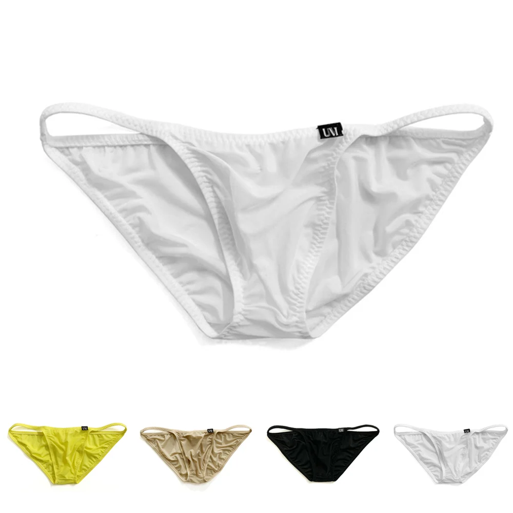 

Men Seamless Underwear Low-Waist Briefs Solid Color Underpants Bulge Pouch Panties Male Sexy Knickers Soft Comfy Undies M-2XL