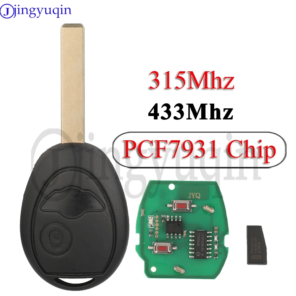 

Jingyuqin 315/433 МГц PCF7931 чип 2-кнопочный дистанционный ключ от автомобиля для BMW Mini Cooper S R50 R53 2002-2005 Aoto Fob Control