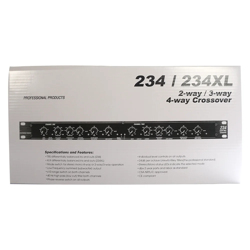 Профессиональное звуковое периферийное оборудование dbx234 dbx 234XL 234 стерео 2/3