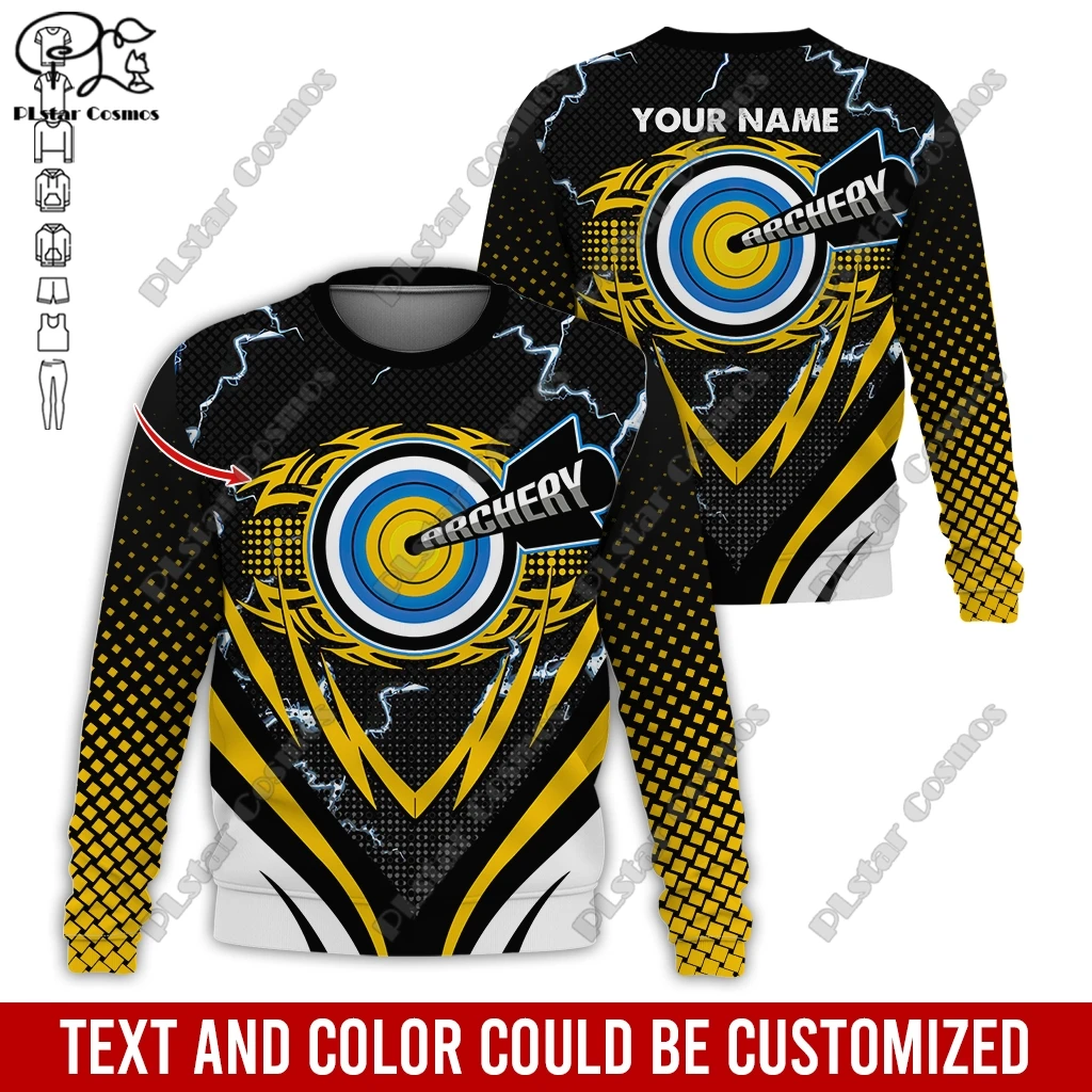 3D печать PLstar Cosmos с именем на заказ, униформа для клуба из лука, уличный Повседневный Женский Мужской пуловер, свитшот для тренировок по стрельбе a1