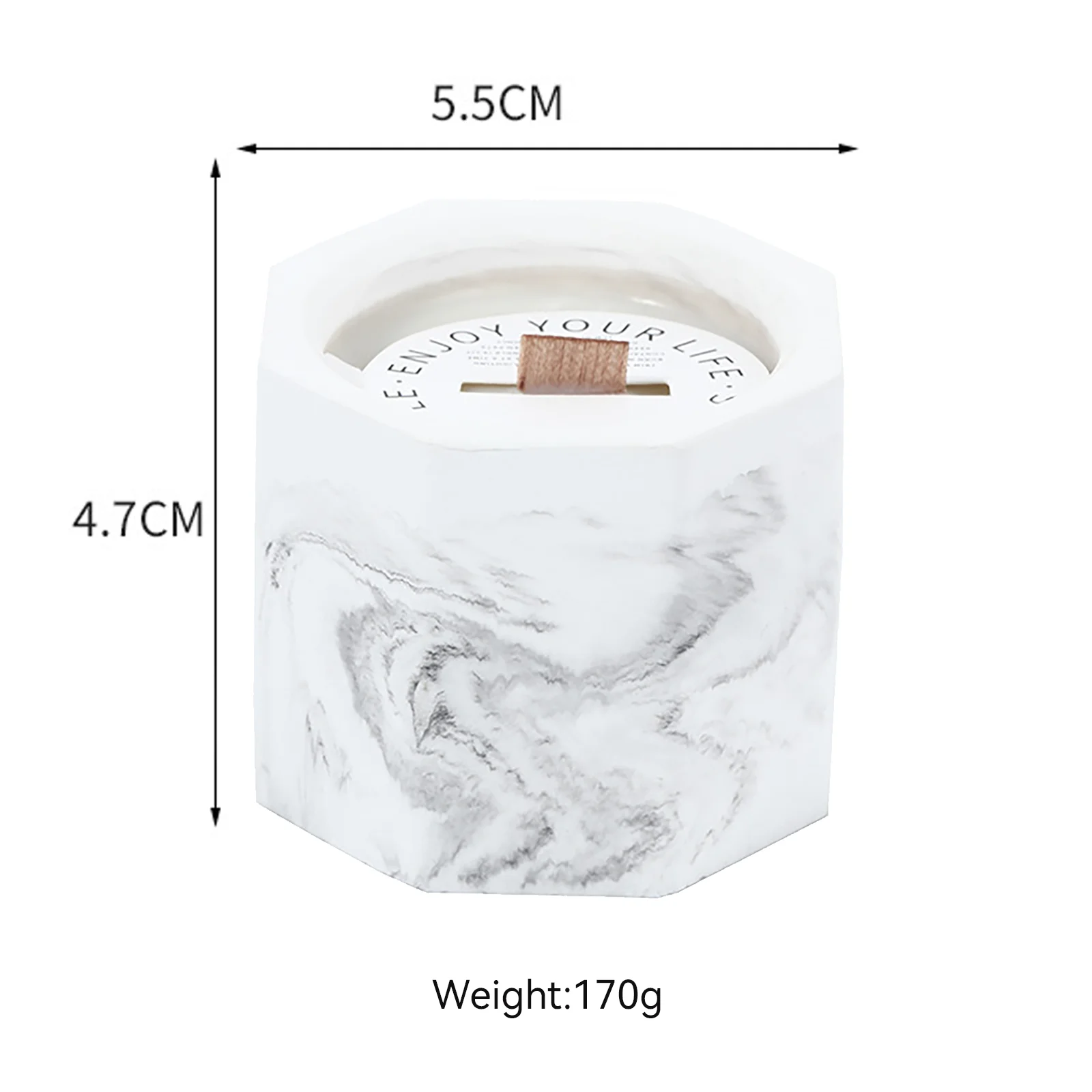 Набор Ароматических Свечей ароматерапия банка для свечей Мраморная текстура