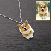 custom photo necklace personalized pet photo necklace customized dog portrait keepsake memorial jewelry pet lover gift for her