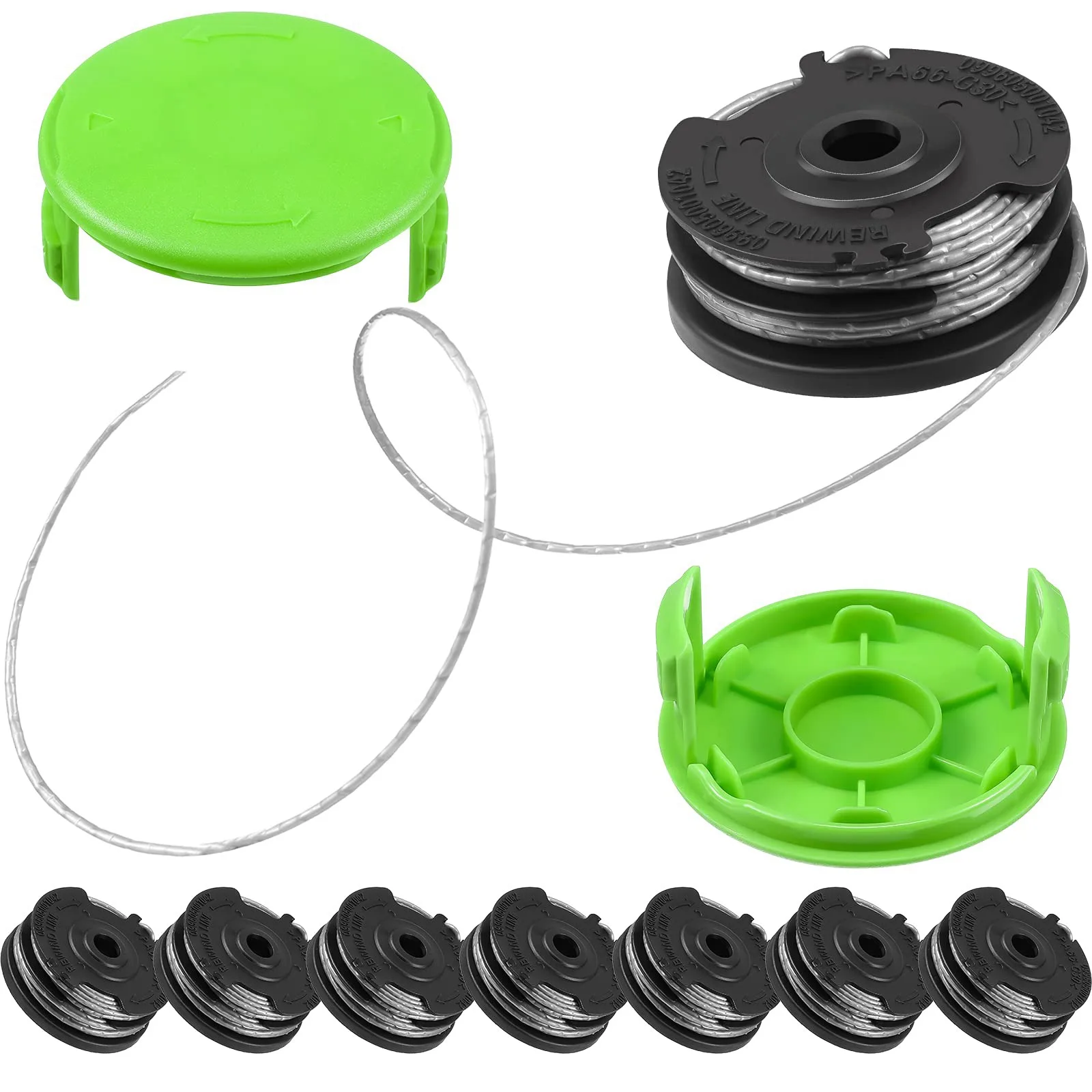 

20Ft 0.065inch Weed Eater Dual Line String Trimmer Replacement Spool 2900719 for Greenworks Models 2101602 and 2101602A