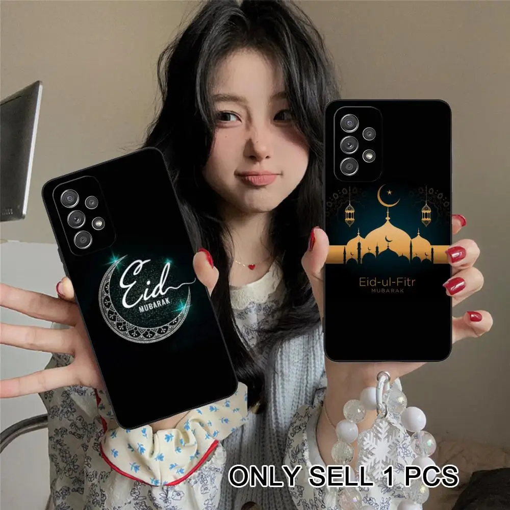 Фото Чехол для телефона Eid Mubarak для Samsung Galaxy A57 56 55 54 53 52 51 37 36 35 34 33 32 31 5G, мягкий противоударный чехол из ТПУ №4