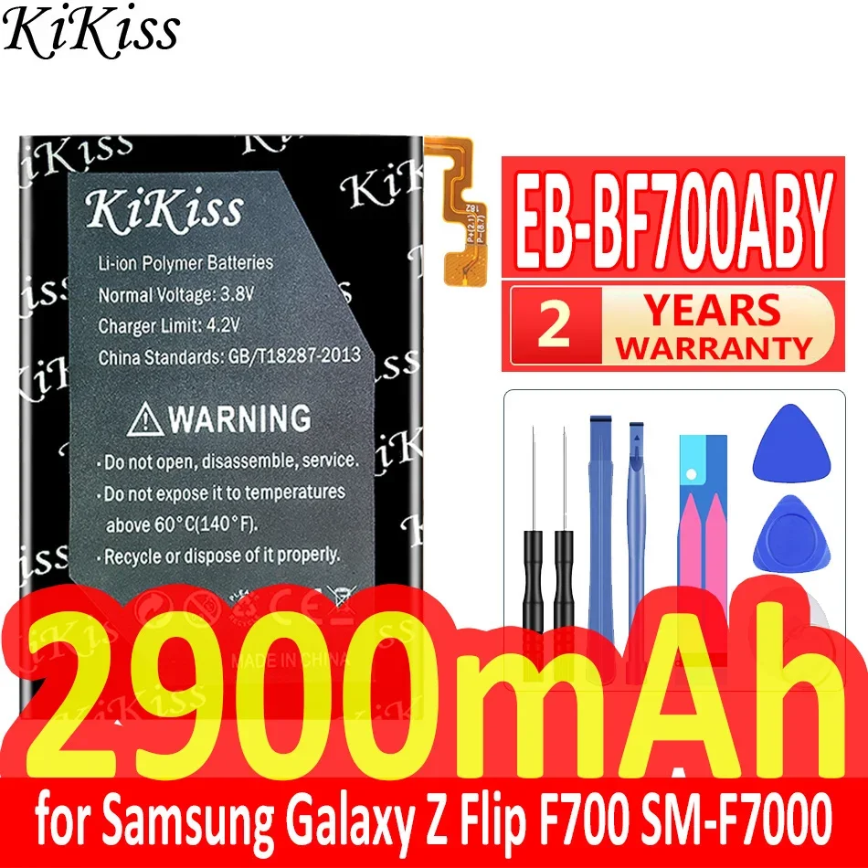 Мощный аккумулятор KiKiss 1500 мАч/2900 мАч EB-BF701ABY EB-BF700ABY для Samsung Galaxy Z Flip F700 SM-F7000