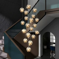 modern spiral chandelier living room villa loft hollow adjustable light lamp ambient glass lamp shade ball hallway light nordico