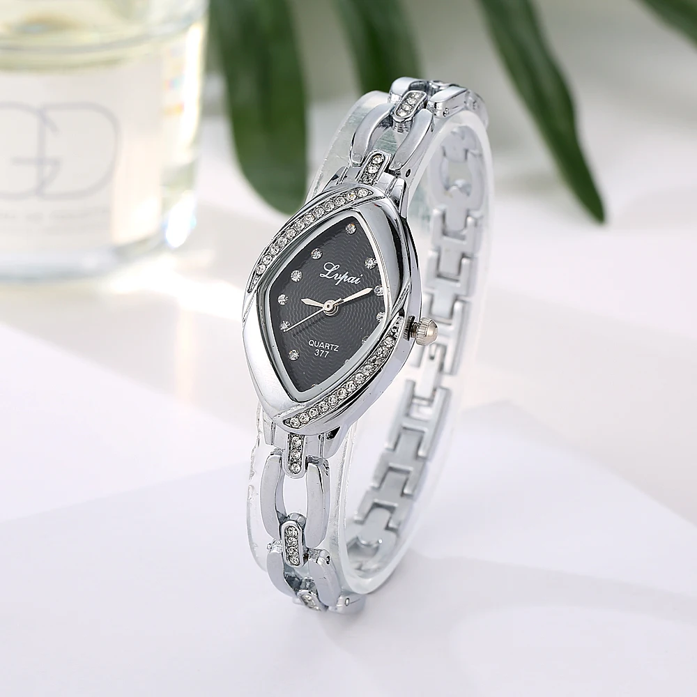 

Women Fashion Brand Casual Luxury Watch Ellipse Diamond Creative Ladies Quartz WristWatches Women Dress Watches Clock