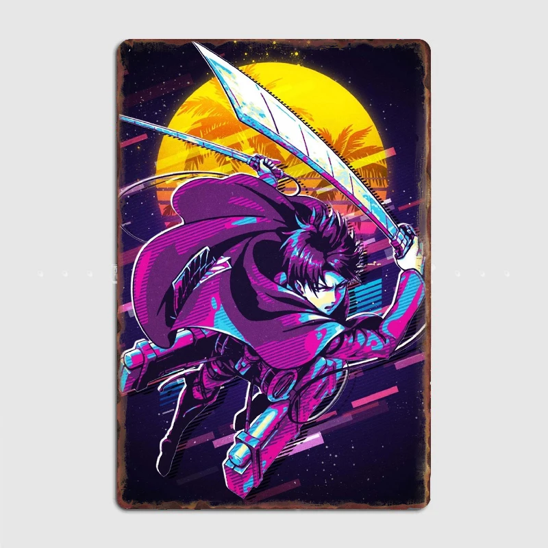 

Attack on Titan Metal Tin Sign Truck Indoor and Outdoor Home Bar Coffee Kitchen Wall Decoration