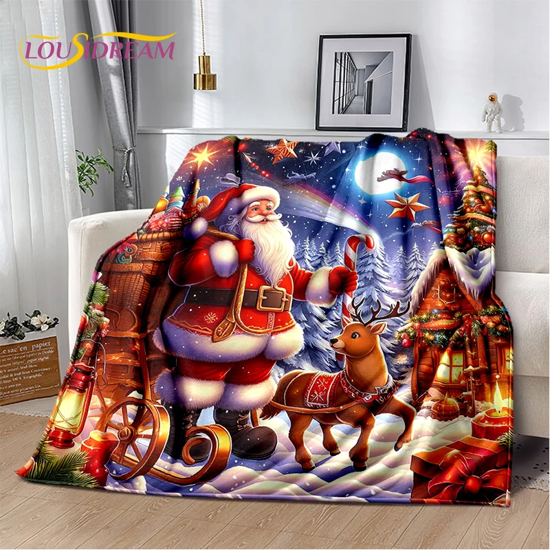 Плюшевое одеяло в виде Санта-Клауса