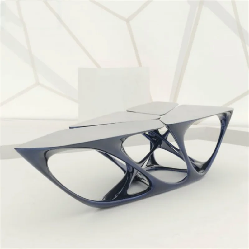 

Nordic Triangle Irregular Coffee Table Glass Steel Decor Customized Living Room Center Table Meubles De Salon Home Furniture